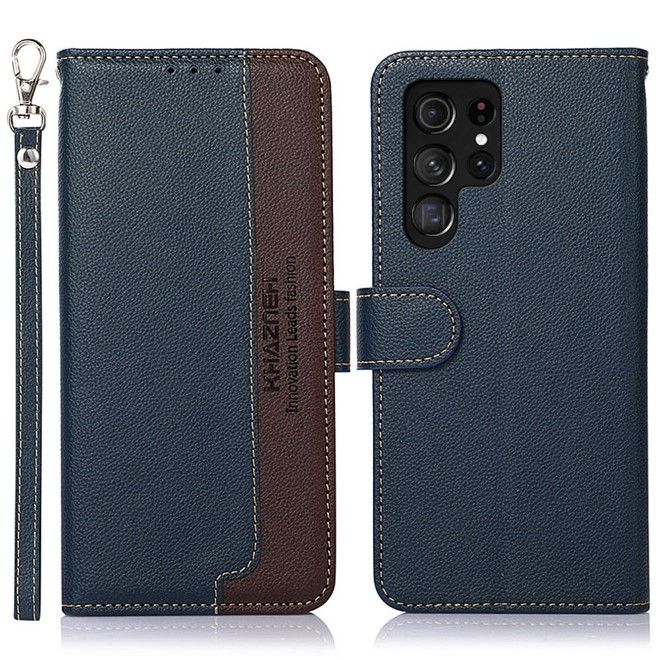 Samsung Galaxy S24 Ultra Hülle - Business Leder Bookcover Series - blau