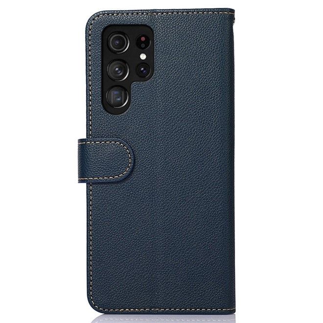 Samsung Galaxy S24 Ultra Hülle - Business Leder Bookcover Series - blau