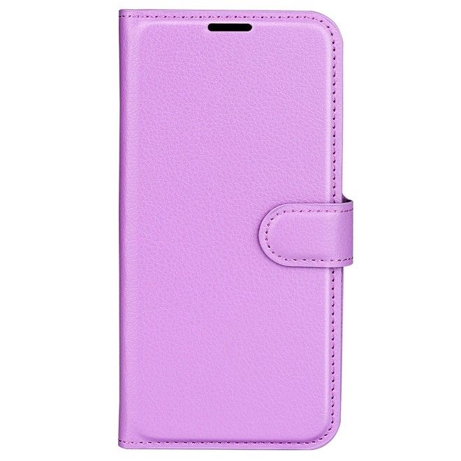 Xiaomi Redmi Note 13 5G Handy Hülle - Litchi Leder Bookcover Series - purpur