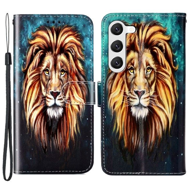 Samsung Galaxy S24+ Handy Hülle - Leder Bookcover Image Series - Löwe