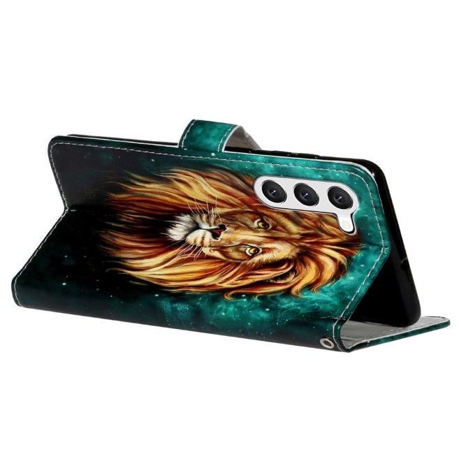 Samsung Galaxy S24+ Handy Hülle - Leder Bookcover Image Series - Löwe