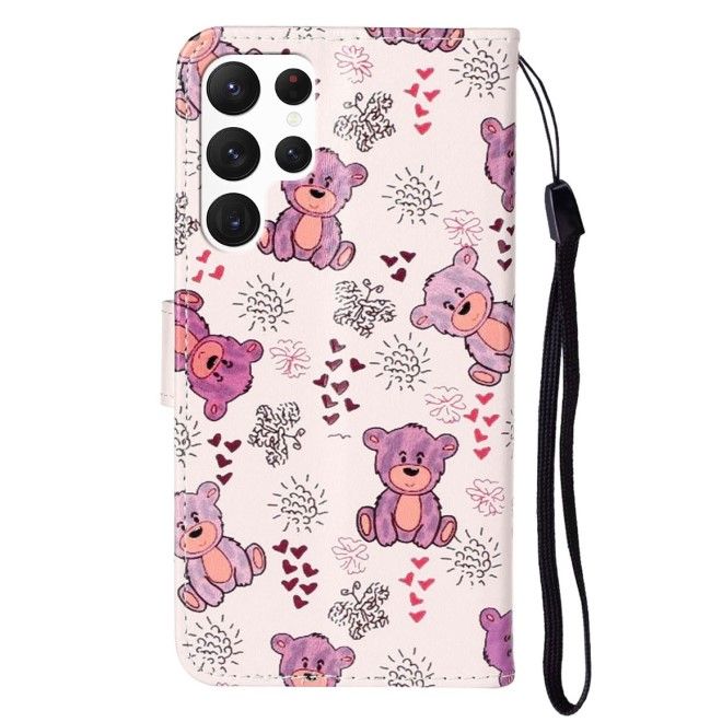 Samsung Galaxy S24 Ultra Handy Hülle - Leder Bookcover Image Series - Bären