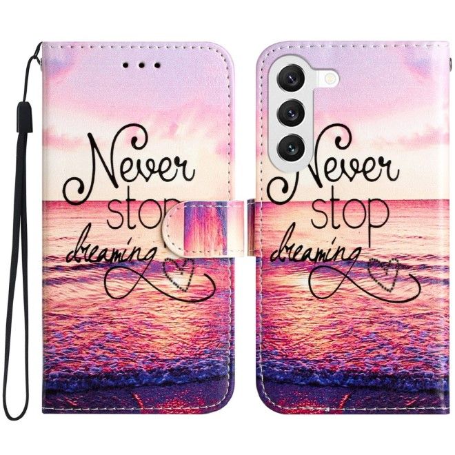 Samsung Galaxy S24 Handy Hülle - Leder Bookcover Image Series - Never Stop Dreaming