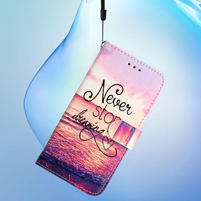 Samsung Galaxy S24 Handy Hülle - Leder Bookcover Image Series - Never Stop Dreaming