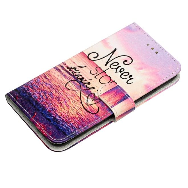 Samsung Galaxy S24 Handy Hülle - Leder Bookcover Image Series - Never Stop Dreaming