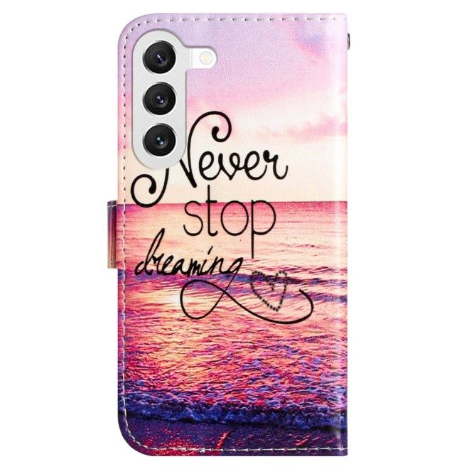 Samsung Galaxy S24 Handy Hülle - Leder Bookcover Image Series - Never Stop Dreaming