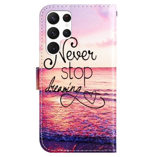 Samsung Galaxy S24 Ultra Handy Hülle - Leder Bookcover Image Series - Never Stop Dreaming