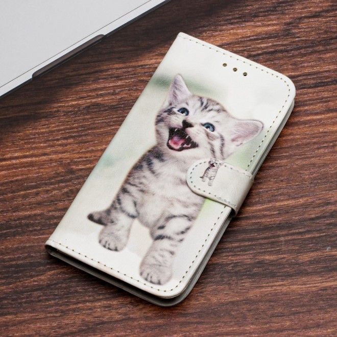 Samsung Galaxy S24 Ultra Handy Hülle - Leder Bookcover Image Series - Katze