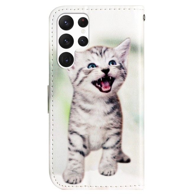Samsung Galaxy S24 Ultra Handy Hülle - Leder Bookcover Image Series - Katze