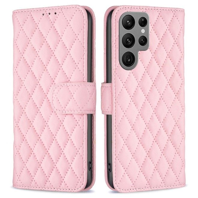 Samsung Galaxy S24 Ultra Hülle - Trendy Leder Bookcover Series - rosa