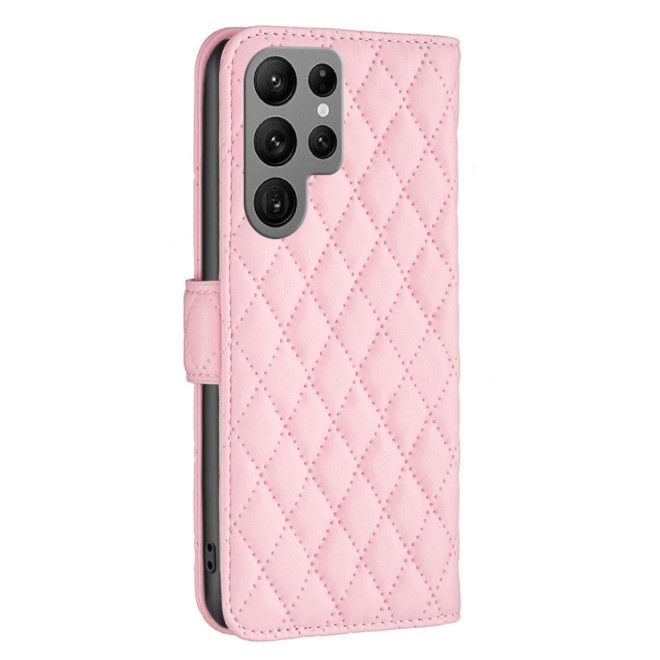 Samsung Galaxy S24 Ultra Hülle - Trendy Leder Bookcover Series - rosa