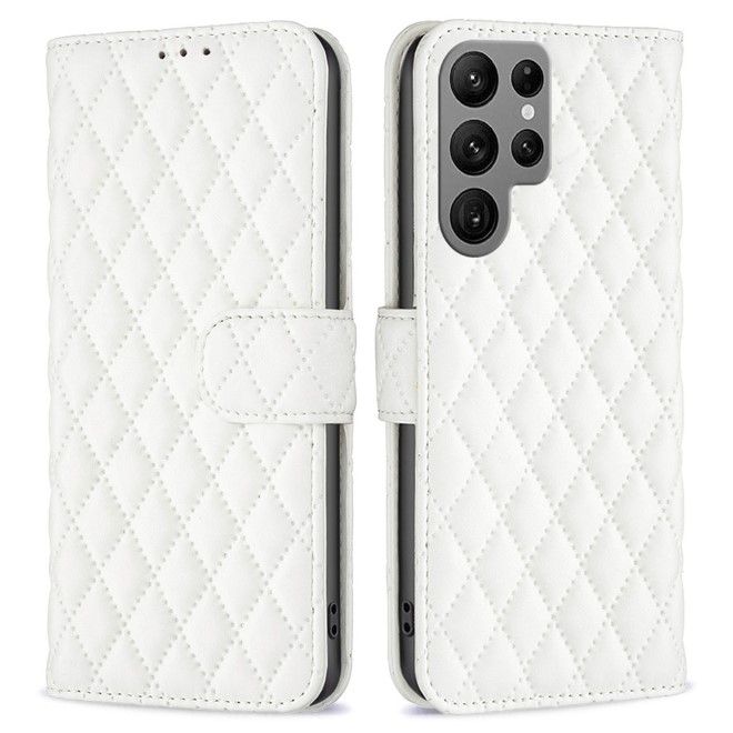 Samsung Galaxy S24 Ultra Hülle - Trendy Leder Bookcover Series - weiss