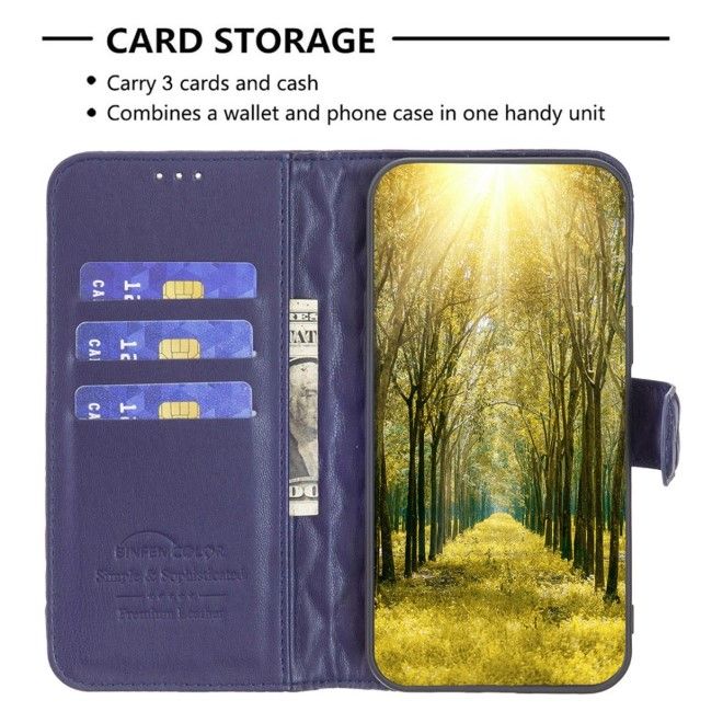 Samsung Galaxy S24+ Hülle - Trendy Leder Bookcover Series - blau