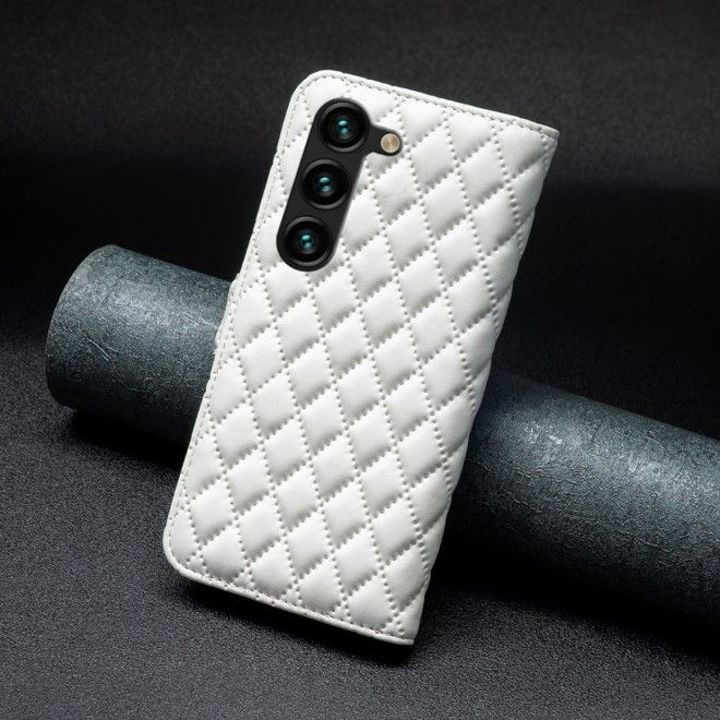 Samsung Galaxy S24+ Hülle - Trendy Leder Bookcover Series - weiss