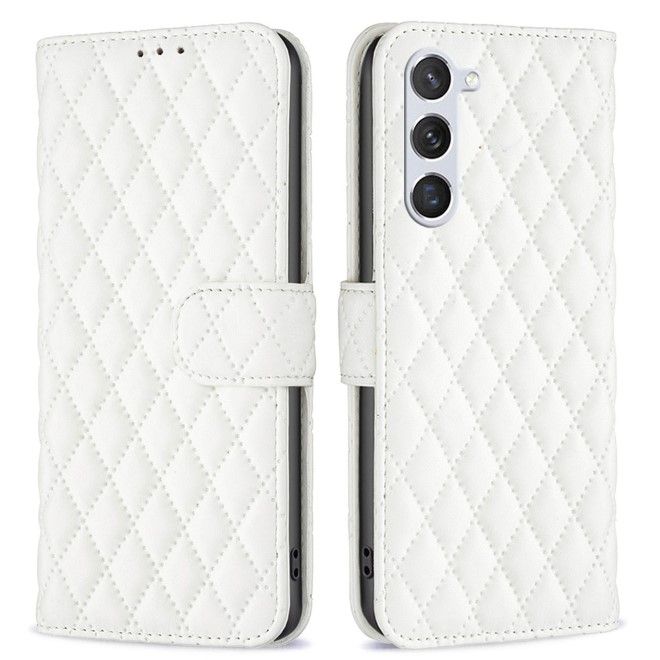 Samsung Galaxy S24 Hülle - Trendy Leder Bookcover Series - weiss