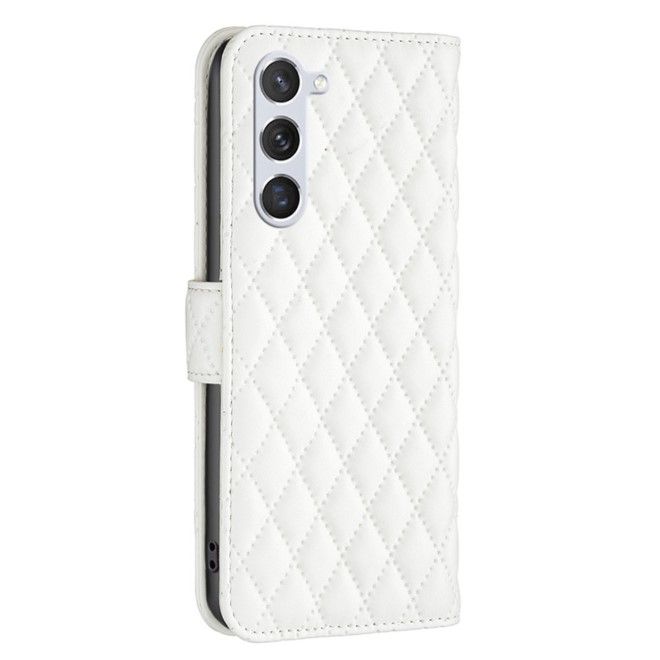 Samsung Galaxy S24 Hülle - Trendy Leder Bookcover Series - weiss