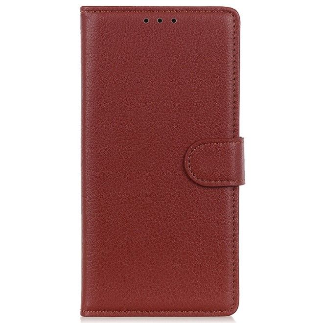 Xiaomi 14 Pro Handy Hülle - Litchi Leder Bookcover Series - braun
