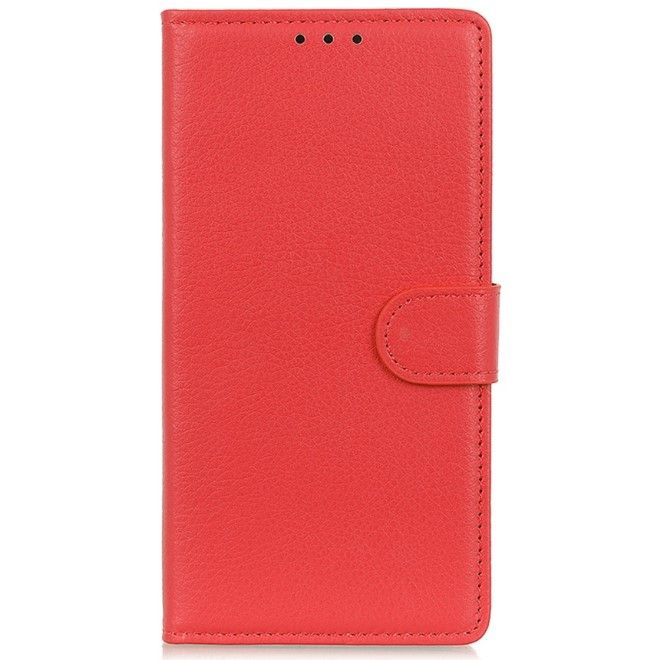 Xiaomi 14 Pro Handy Hülle - Litchi Leder Bookcover Series - rot