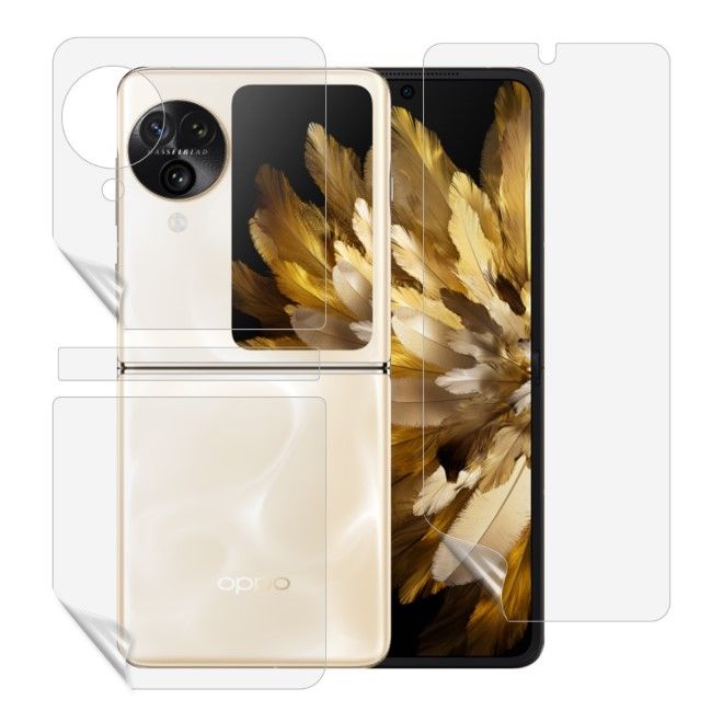 Oppo Find N3 Flip 5G Schutzfolie Displayschutz - Vorder- und Rückseite - transparent