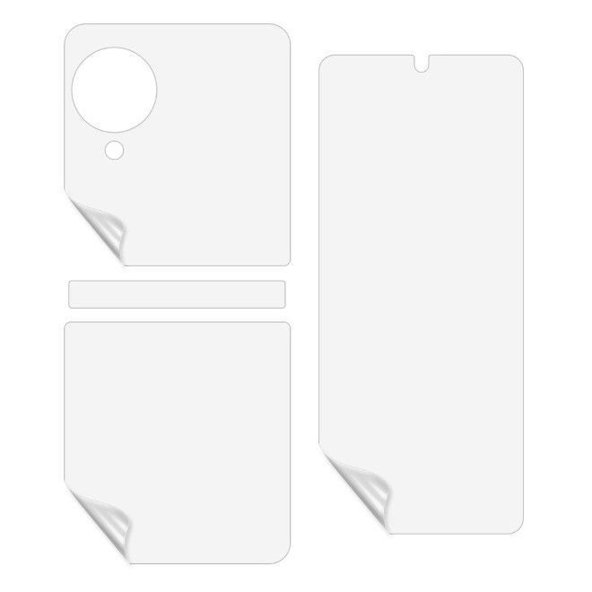 Oppo Find N3 Flip 5G Schutzfolie Displayschutz - Vorder- und Rückseite - transparent