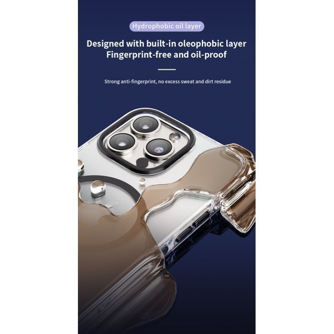 Kingxbar - iPhone 15 Pro MagSafe Schutzhülle - Ice Crystal Series - schwarz