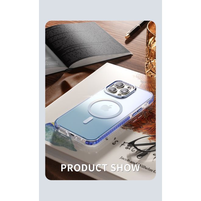 Kingxbar - iPhone 15 Pro Max MagSafe Schutzhülle - Ice Crystal Series - blau