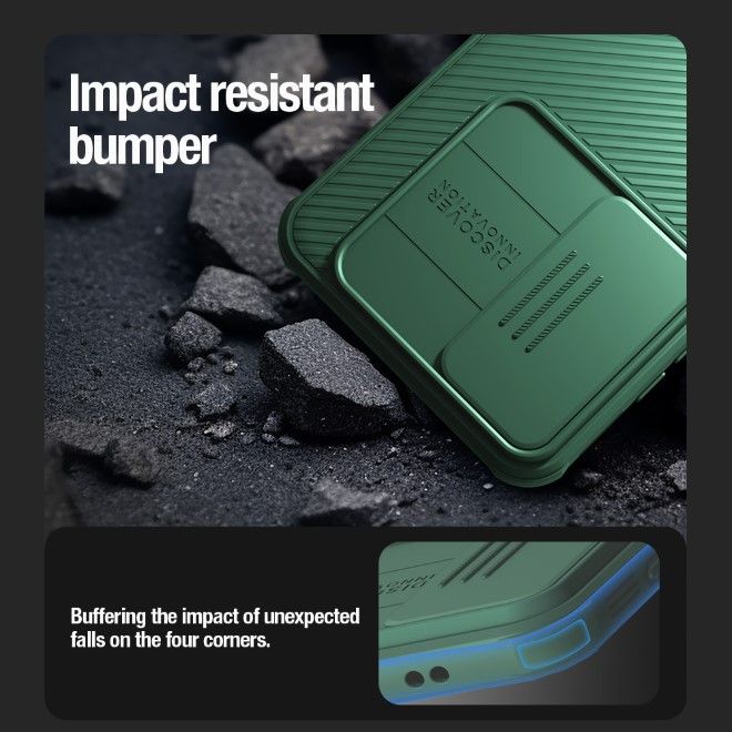 Nillkin - Samsung Galaxy S24+ Hülle - Kunststoff Hardcase - CamShield Pro Series - grün