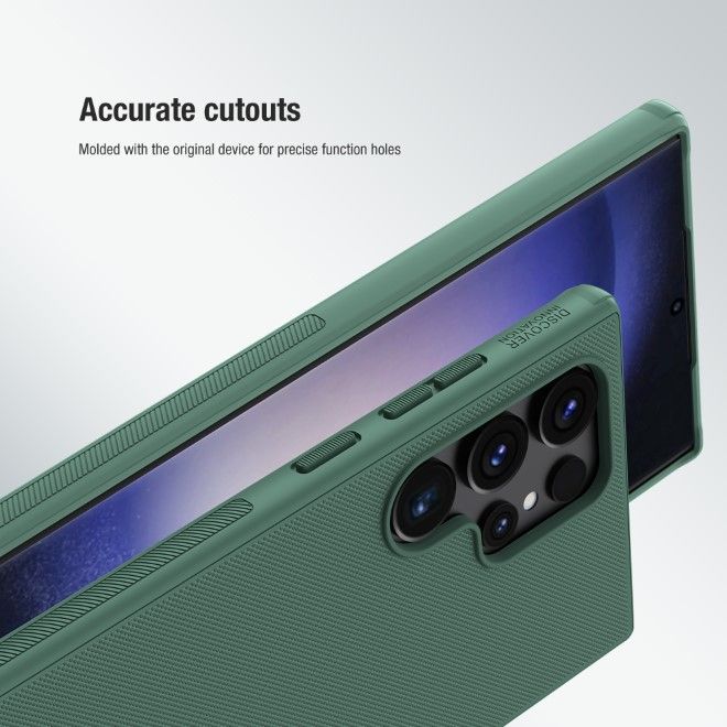 Nillkin - Samsung Galaxy S24 Ultra Hülle - Kunststoff Case - Super Frosted Shield Pro Series - blau