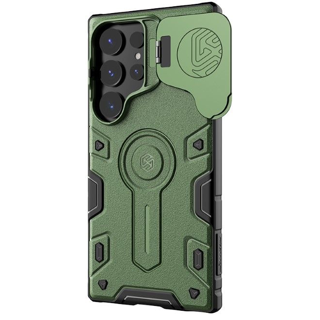 Nillkin - Samsung Galaxy S24 Ultra Hülle - Robustes Hardcase - CamShield Armor Prop Series - grün