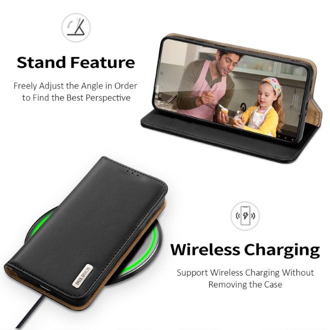 Dux Ducis - Samsung Galaxy S24 Hülle - Handy Leder Case - Hivo Series - schwarz