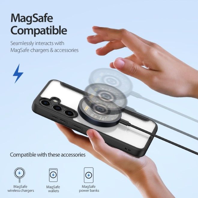 Dux Ducis - Samsung Galaxy S24+ Hülle - Leder Bookcover - Skin X Pro Series - schwarz