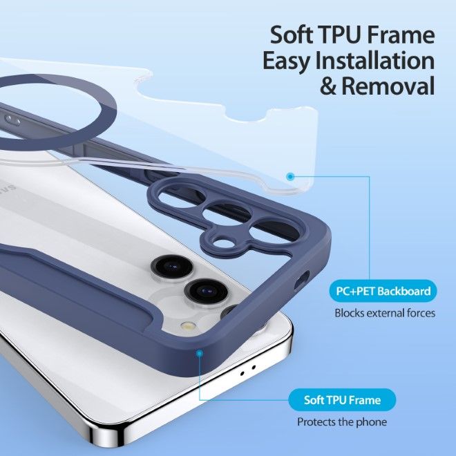 Dux Ducis - Samsung Galaxy S24+ Hülle - Leder Bookcover - Skin X Pro Series - blau