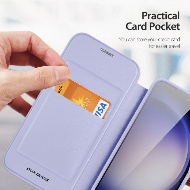 Dux Ducis - Samsung Galaxy S24+ Hülle - Leder Bookcover - Skin X Pro Series - purpur