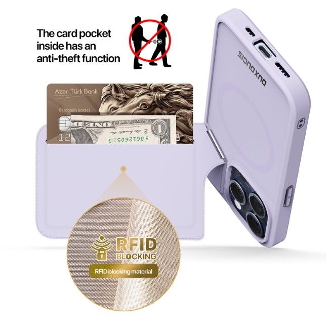Dux Ducis - iPhone 14 Pro Max Hülle - PC und TPU Hardcase - Rafi II Mag Series - purpur