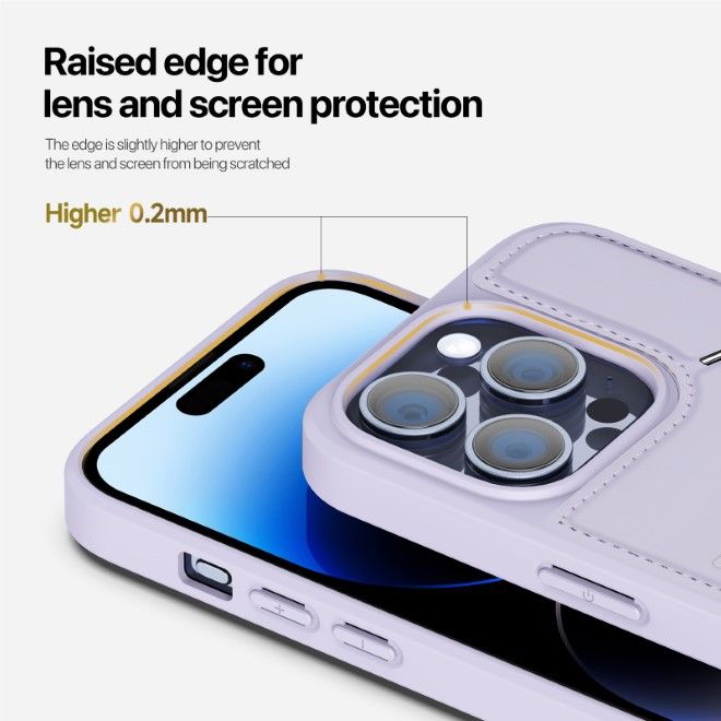 Dux Ducis - iPhone 14 Pro Max Hülle - PC und TPU Hardcase - Rafi II Mag Series - purpur