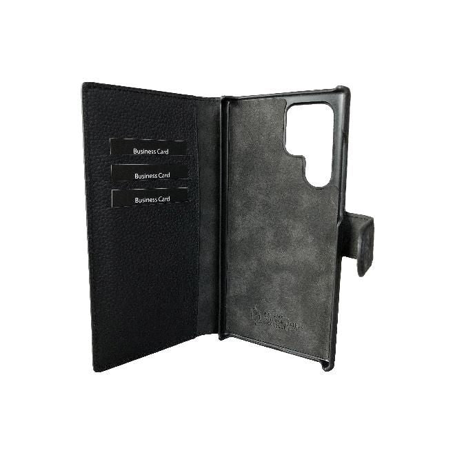 Mike Galeli - Samsung Galaxy S24 Ultra Hülle - Echtleder Bookcover - Joss - schwarz