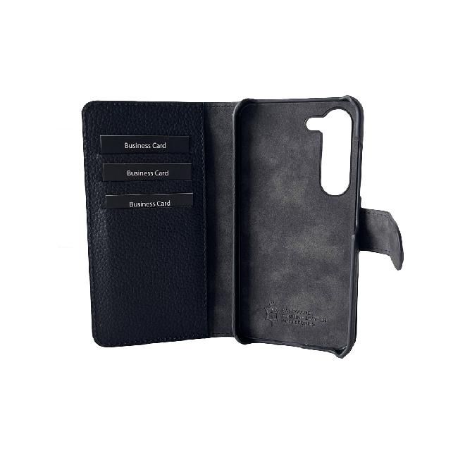 Mike Galeli - Samsung Galaxy S24+ Hülle - Echtleder Bookcover - Joss - schwarz