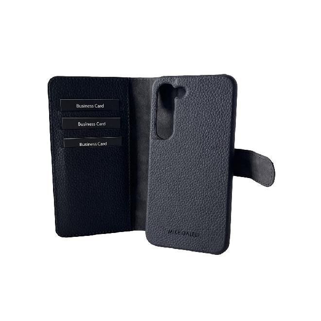 Mike Galeli - Samsung Galaxy S24+ Hülle - Echtleder Bookcover - Joss - schwarz