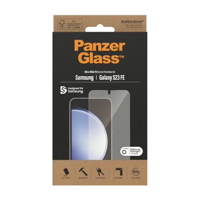 PanzerGlass - Samsung Galaxy S23 FE Displayschutz aus gehärtetem Glas - Ultra Wide Fit (7341) - transparent