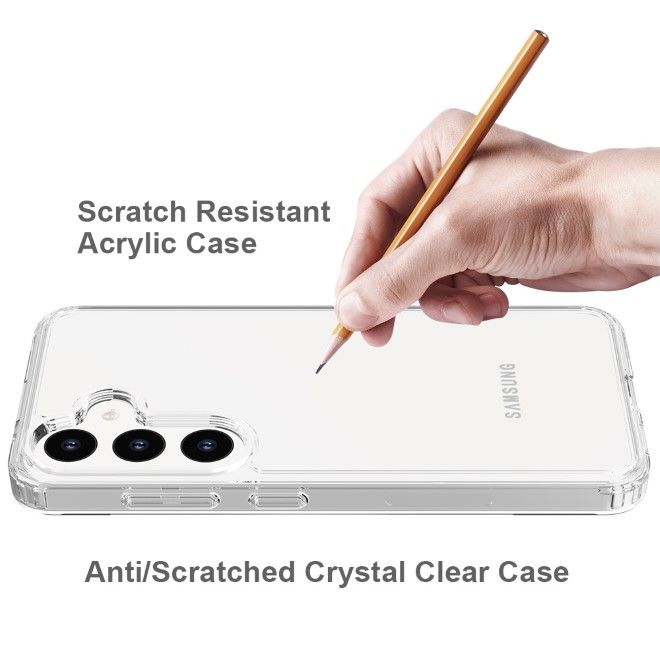 Samsung Galaxy S24 Hülle (PC / TPU Case) - Polycarbonat Rückseite + TPU Ränder - transparent