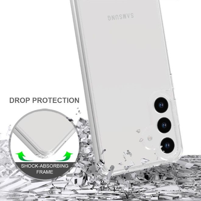 Samsung Galaxy S24 Hülle (PC / TPU Case) - Polycarbonat Rückseite + TPU Ränder - transparent