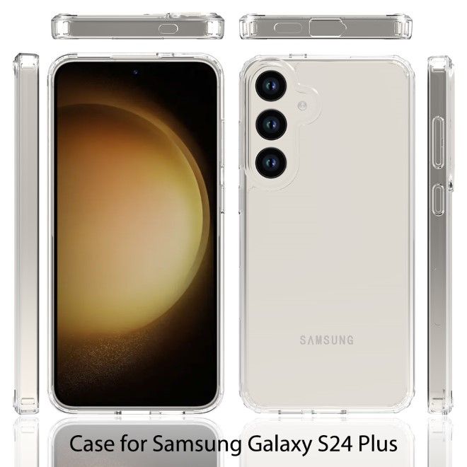 Samsung Galaxy S24+ Hülle (PC / TPU Case) - Polycarbonat Rückseite + TPU Ränder - transparent