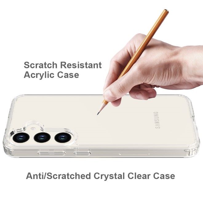 Samsung Galaxy S24+ Hülle (PC / TPU Case) - Polycarbonat Rückseite + TPU Ränder - transparent