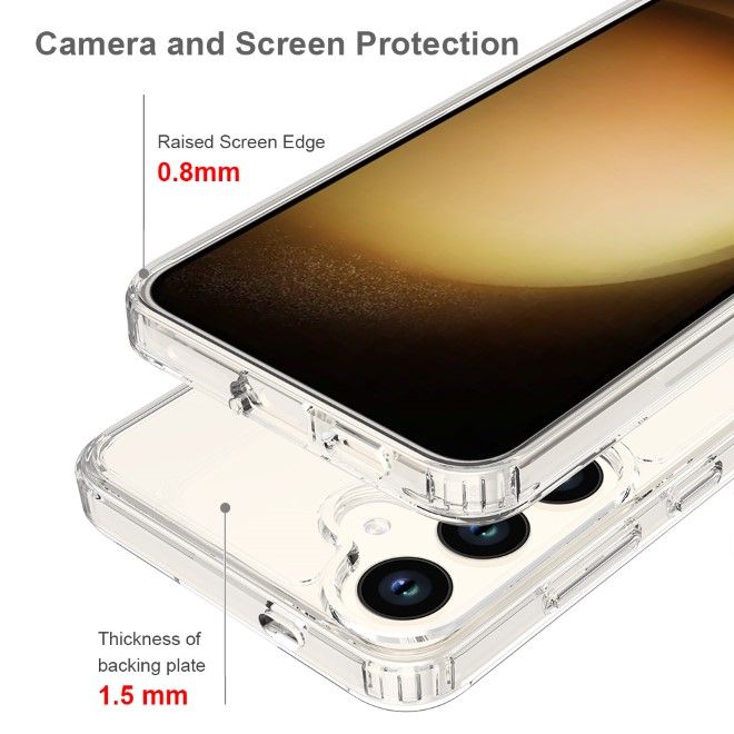 Samsung Galaxy S24+ Hülle (PC / TPU Case) - Polycarbonat Rückseite + TPU Ränder - transparent