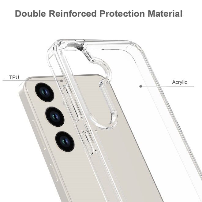 Samsung Galaxy S24+ Hülle (PC / TPU Case) - Polycarbonat Rückseite + TPU Ränder - transparent