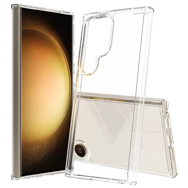 Samsung Galaxy S24 Ultra Hülle (PC / TPU Case) - Polycarbonat Rückseite + TPU Ränder - transparent