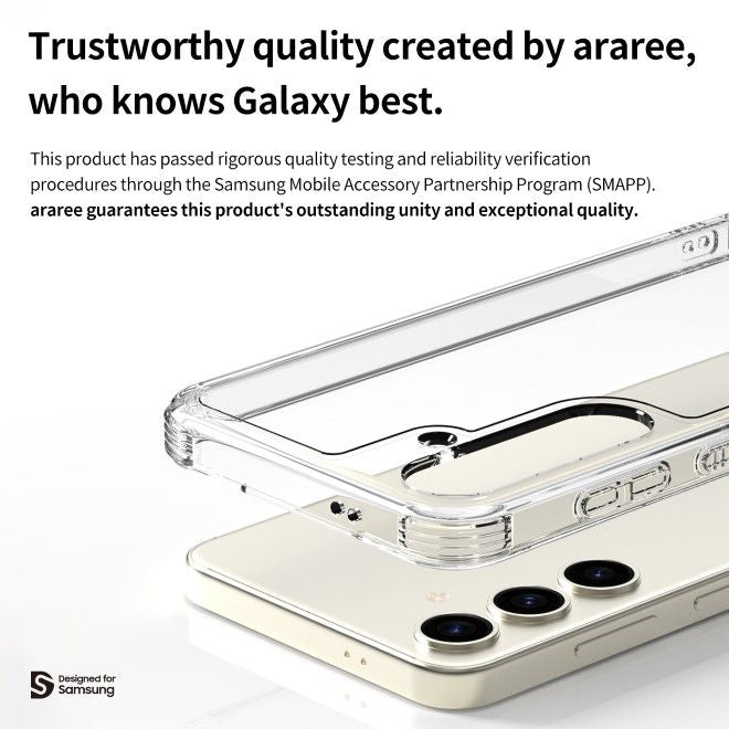 Araree - Samsung Galaxy S24+ Hülle - Case aus TPU Plastik - Anti-Slip Grip - Flexield Series - Made in Korea - transparent