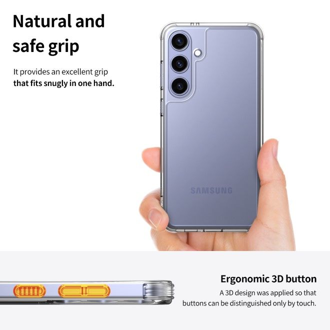 Araree - Samsung Galaxy S24+ Hülle - Case aus TPU Plastik - Anti-Slip Grip - Flexield Series - Made in Korea - transparent