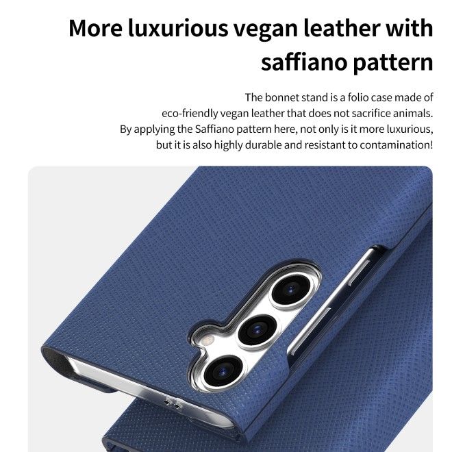 Araree - Samsung Galaxy S24+ Hülle - Case mit Stand Funktion - Bonnet Diary Series - Made in Korea - schwarz
