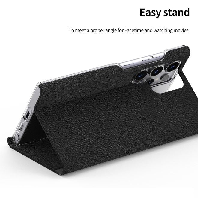 Araree - Samsung Galaxy S24+ Hülle - Case mit Stand Funktion - Bonnet Diary Series - Made in Korea - schwarz